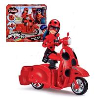 Scooter Miraculous Switch'n Go + Ladybug Lucky Charm Bandai 26 cm Gearticuleerde pop - P50668