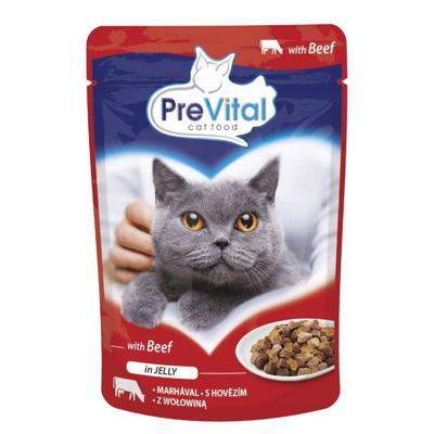 PREVITAL Beef in jelly - nat kattenvoer - 100g