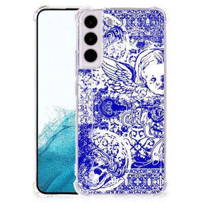 Extreme Case Samsung Galaxy S22 Plus Angel Skull Blauw Extreme Case Samsung Galaxy S22 Plus Angel Skull Blauw