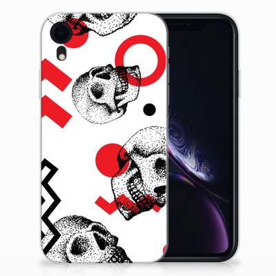 Silicone Back Case Apple iPhone Xr Skull Red