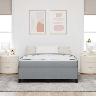 Boxspring bed Lichtgrijs en zwart 140 x 200 cm