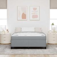 Boxspring bed Lichtgrijs en zwart 140 x 200 cm