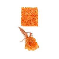 Oranje artikelen deco bloem met speld/elastiek   -