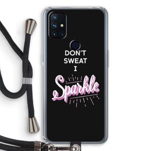Sparkle quote: OnePlus Nord N10 5G Transparant Hoesje met koord