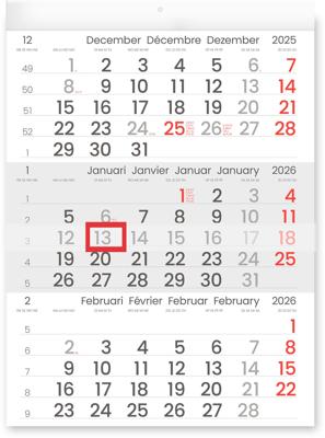 Driemaandskalender Compact, 2026