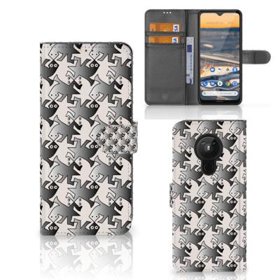 Nokia 5.3 | Telefoonhoesje | Met pasjeshouder | Salamander Grey