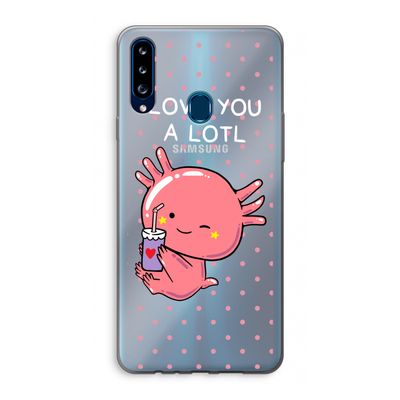 Love You A Lotl: Samsung Galaxy A20s Transparant Hoesje