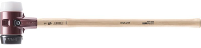 Halder Voorhamer | hoofd-d. 80 mm lengte 800 mm | superplastic wit/rubber zwart | middelhard hickory | 1 stuk - 3027.081 3027.081