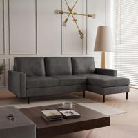 Hoekbank Hawaii - Suède Leder Look - Universeel - 3 zits - Direct Leverbaar