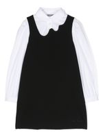 Moschino Kids robe à logo brodé - Noir Moschino Kids robe à logo brodé - Noir