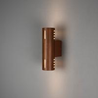 KonstSmide Design wandlampCuneo roestbruin met wit glas - 7365-972