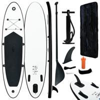VidaXL Stand-up paddleboard opblaasbaar zwart en wit