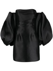 Solace London robe courte The Bella à manches bouffantes - Noir