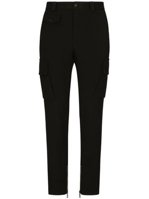 Dolce & Gabbana pantalon cargo à patch logo - Noir