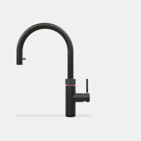 Quooker Flex Round Keukenkraan - Kokend - Warm & Koud Water - Uittrekbare Slang - Kindveilige Dubbeldruk - Zwart