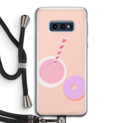 Donut: Samsung Galaxy S10e Transparant Hoesje met koord