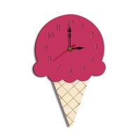 Ice Cream styling decoratieve Wandklok (roze)