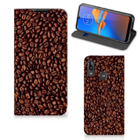 Motorola Moto E6 Plus Flip Style Cover Koffiebonen - thumbnail