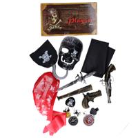 Piraten carnaval verkleed accessoire set 16 delig - voor kinderen - verkleedkleding