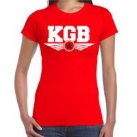 KGB agente verkleed t-shirt rood voor dames - thumbnail
