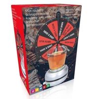 TOM borrelroulette 19 cm glas/aluminium rood/zwart 2 delig - thumbnail