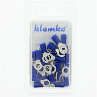 Geïsoleerde Ringkabelschoen M5 blauw 2,5mm² Blister verpakt 25 stuks