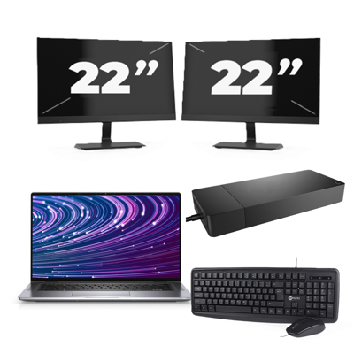 Dell Latitude 9520 - Intel Core i7-11e Generatie - 15 inch - 16GB RAM - 256GB SSD - Windows 11 Home + 2x 22 inch Monitor Dell Latitude 9520 - Intel Core i7-11e Generatie - 15 inch - 16GB RAM - 256GB SSD - Windows 11 Home + 2x 22 inch Monitor