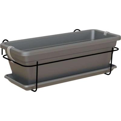 ARTEVASI - Balkonbak venezia kit 50cm antraciet 50 x 19,5 x h16,3 cm - 1,13l