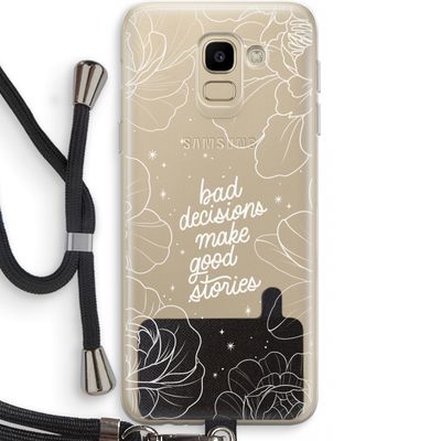 Good stories: Samsung Galaxy J6 (2018) Transparant Hoesje met koord