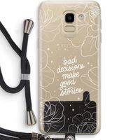 Good stories: Samsung Galaxy J6 (2018) Transparant Hoesje met koord
