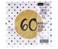 Servetten 60th Birthday 33x33 cm