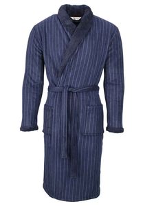 Krijtstreep badjas heren blauw-s