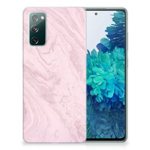 Samsung Galaxy S20 FE TPU Siliconen Hoesje Marble Pink - Origineel Cadeau Vriendin