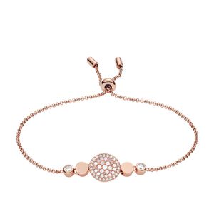 Fossil JF02905791 Armband Vintage Glitz staal rosekleurig-parelmoer 16,5-19 cm