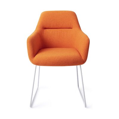 Jesper Home Kinko eetkamerstoel Tangerine slide white