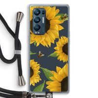 Sunflower and bees: Oppo Find X3 Neo Transparant Hoesje met koord