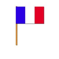 Luxe zwaaivlag Frankrijk - 30 x 45 cm - op stok - landen versiering   -