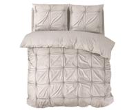Sleeptime Punch pintuck Taupe 240 x 200/220 cm