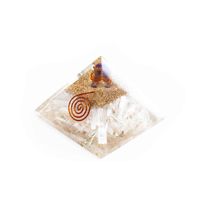Orgonite Piramide Seleniet/ Amethist (70 mm) - thumbnail
