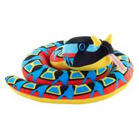 Pluche adder knuffel slang - meerkleurig - 91 cm - reptielen knuffeldieren