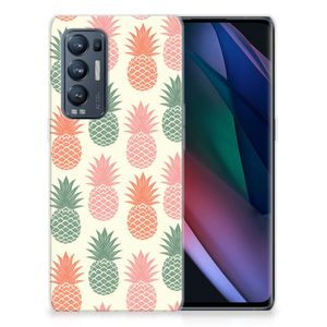 OPPO Find X3 Neo Siliconen Case Ananas