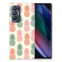 OPPO Find X3 Neo Siliconen Case Ananas