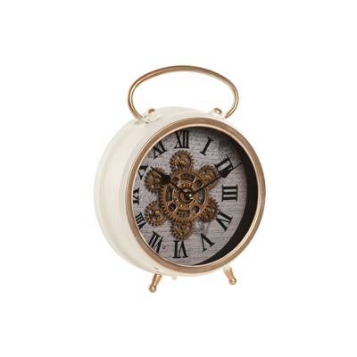 Tafelklok Home ESPRIT Wit Gouden Scandi