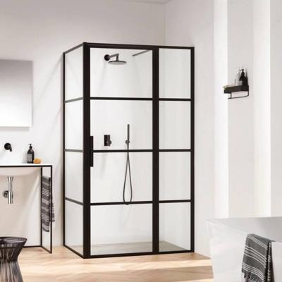 Sealskin SOHO douchecabine met draaideur rechts incl. antikalk 120x90x210cm zwart