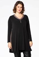 Yoek Tuniek rits wide bottom | Zwart | Maat 50/52