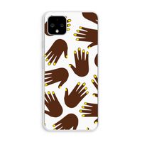 Hands dark: Pixel 4 XL Transparant Hoesje