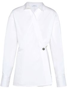 Ferragamo chemise en coton à design asymétrique - Blanc