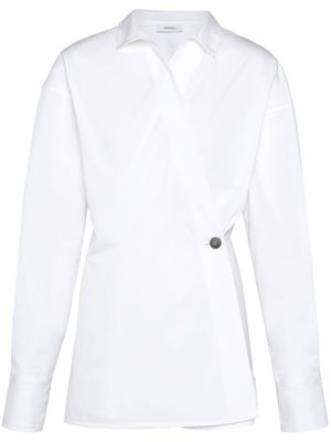 Ferragamo chemise en coton à design asymétrique - Blanc