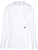 Ferragamo chemise en coton à design asymétrique - Blanc