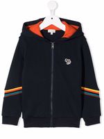 Paul Smith Junior hoodie zippé à logo - Bleu